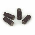 Cgw Abrasives Closed Straight Coated Cartridge Roll, 1/2 in Dia x 2 in OAL, 1/8 in Pilot Hole, 60 Grit, Aluminum O 44673